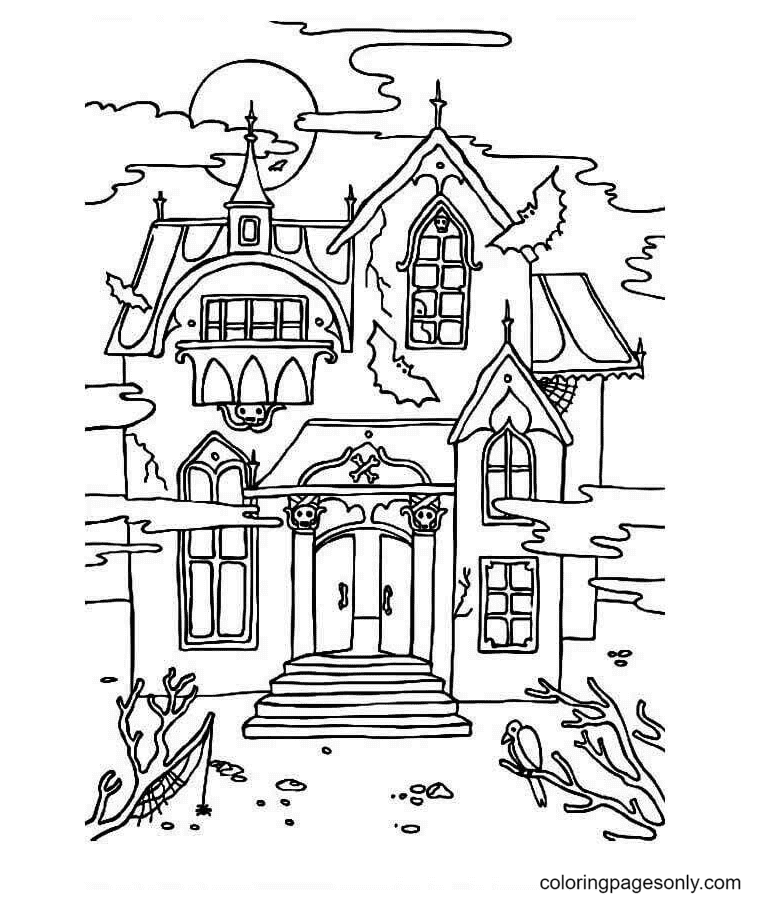 Haunted house coloring pages for adults Chatt ts escort