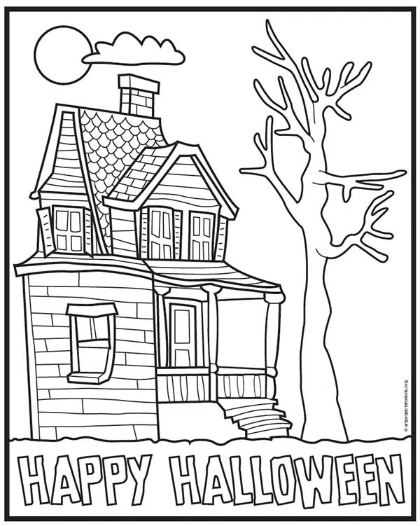 Haunted house coloring pages for adults Mature lesbian tube porn