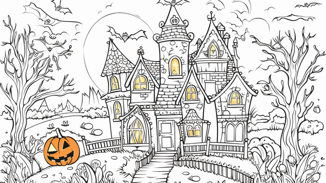 Haunted house coloring pages for adults Hogs breath webcam key west fl