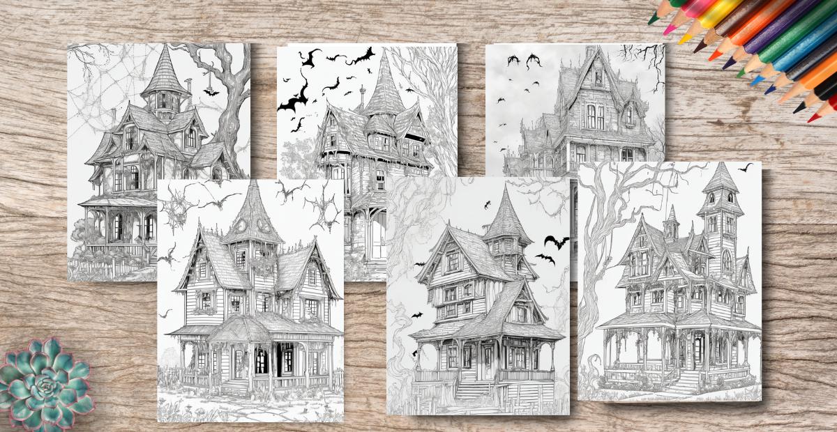 Haunted house coloring pages for adults Lexibrookerivera porn