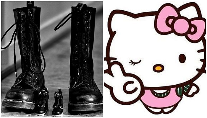 Hello kitty boots for adults Lesbian first fist