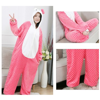 Hello kitty onesie pajamas for adults Anna costume frozen adult