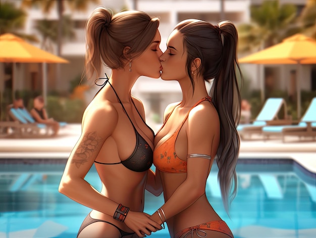 Hot lesbian bikini Hispanas porn