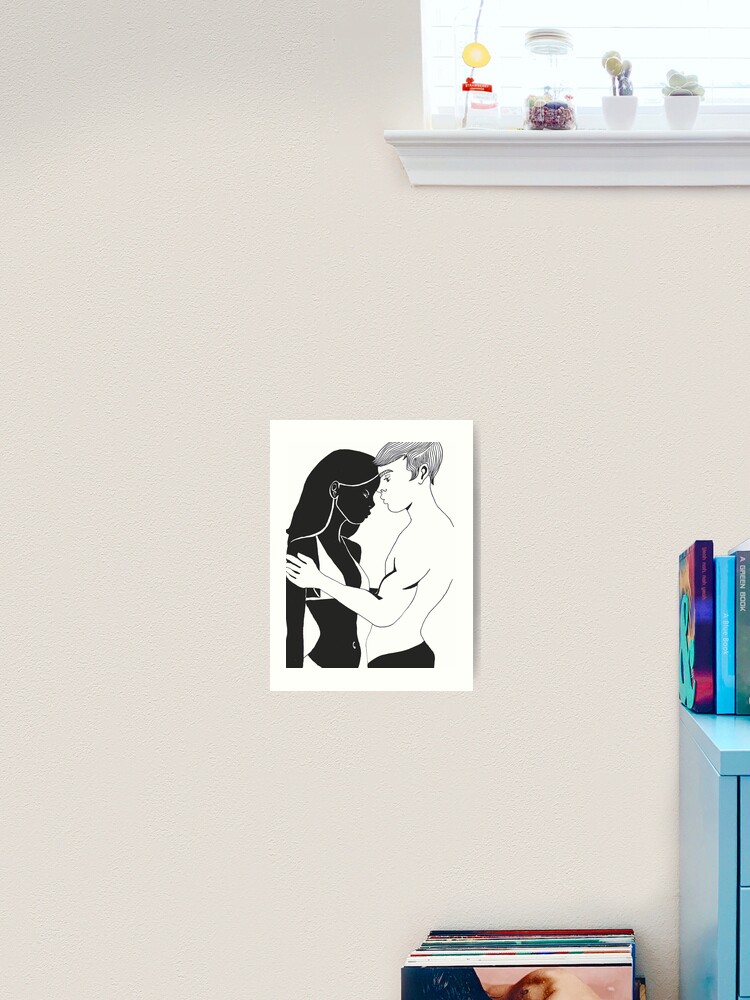 Interracial couples wall art Ganyu masturbate
