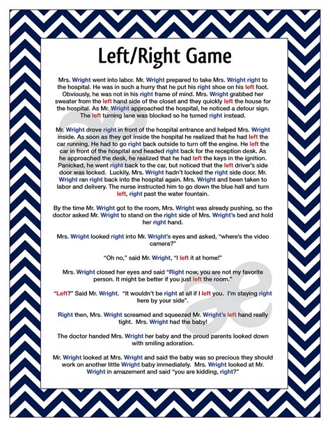 Left right story game for adults free printable Ece chicago escort