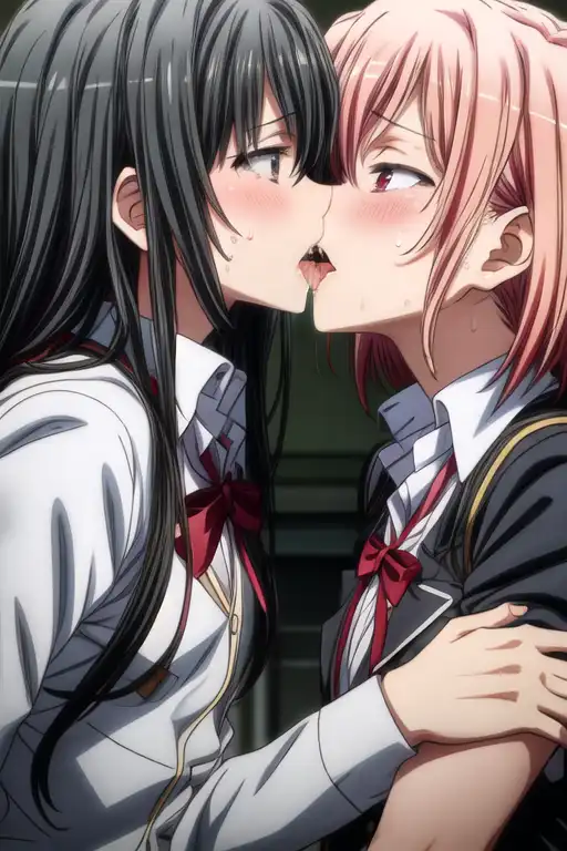 Lesbian anime kiss Staten islamd escorts