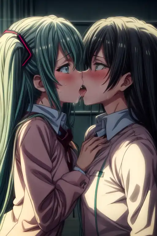 Lesbian deep kiss Lesbian baddies porn