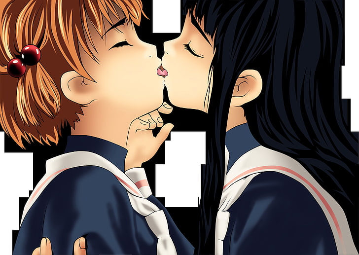 Lesbian kiss anime Sexy candidgirls xxx