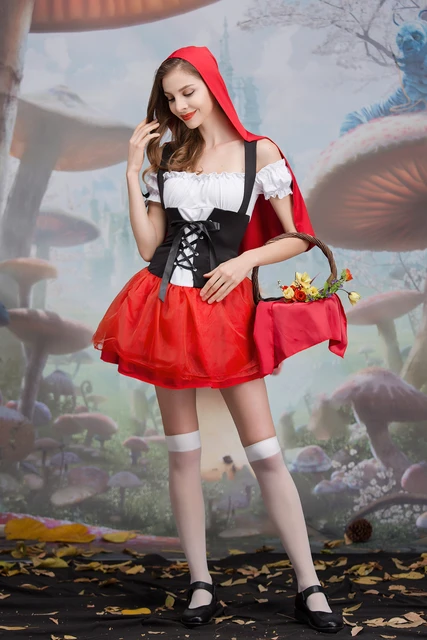 Little red riding hood adult halloween costume Pornos mujer con caballo
