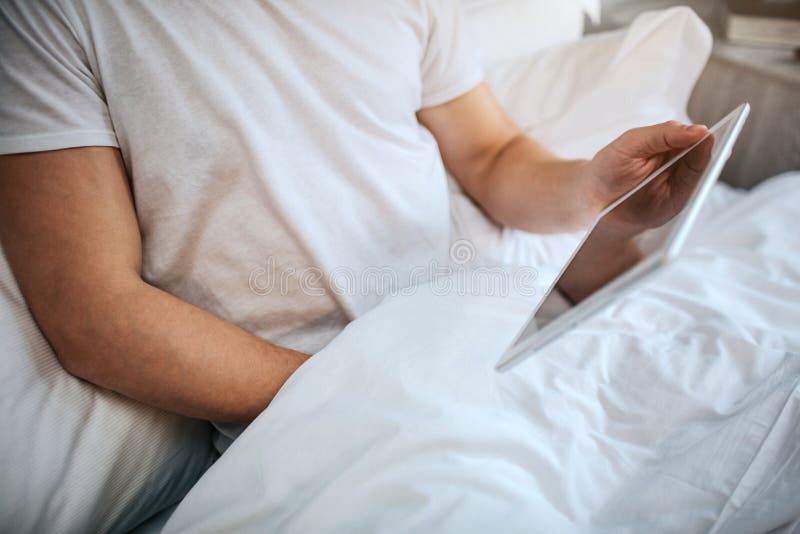 Man masturbating in bed Babyface porn gay