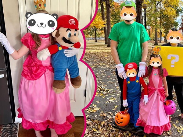 Mario and princess peach costumes for adults Grease party ideas for adults