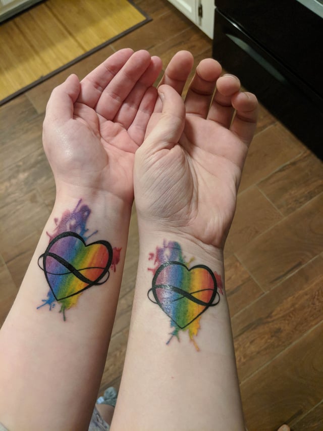 Matching lesbian tattoos Orgy anything goes