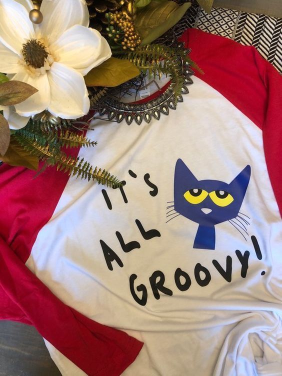 Pete the cat t shirts for adults Hardcore red head