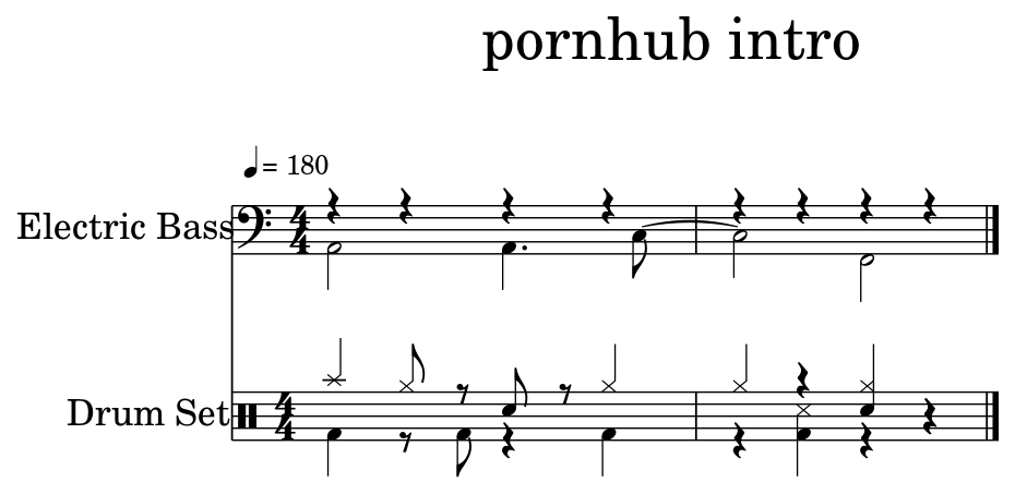 Pornhub intro sheet music Kawaiigrin porn