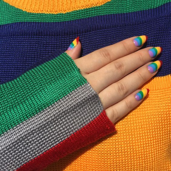 Pride nails bisexual Force fuck mom