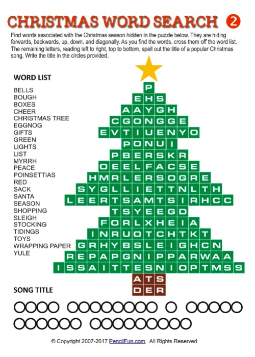 Printable christmas word search puzzles for adults Subway porn comics