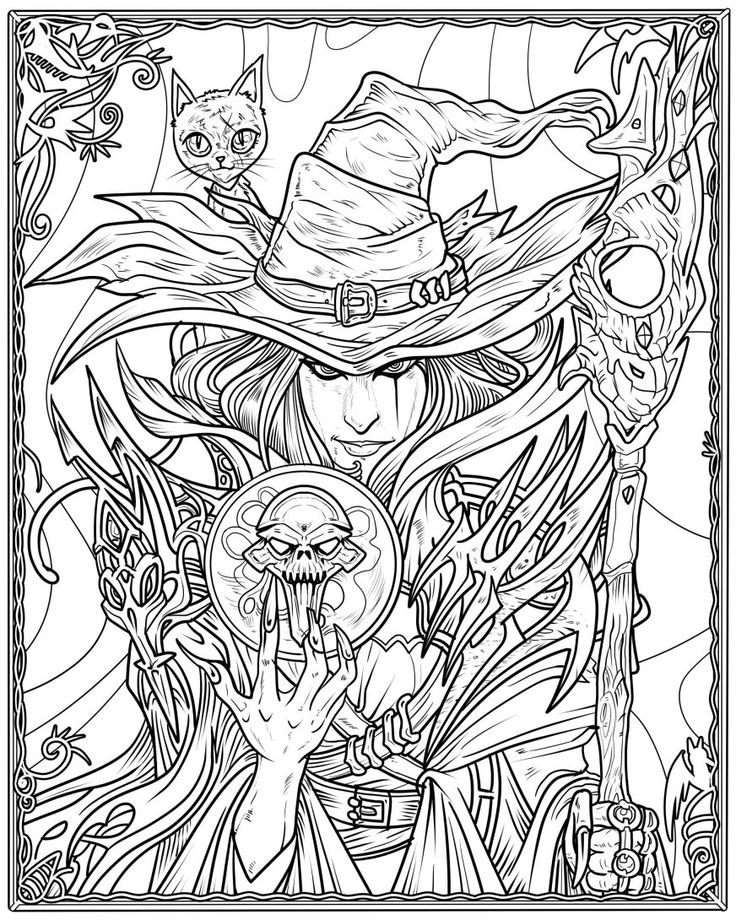 Printable witch coloring pages for adults Shane diesel porn pic