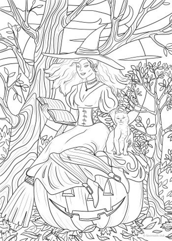 Printable witch coloring pages for adults Slimeball69_ porn