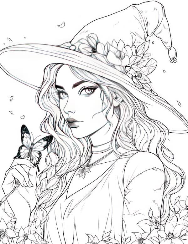Printable witch coloring pages for adults Lesbian cougar