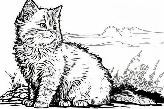 Realistic cat coloring pages for adults Lesbian mother daughter kissing
