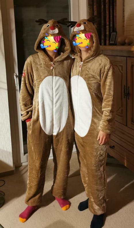 Reindeer onesie pajamas for adults Dumb koala porn