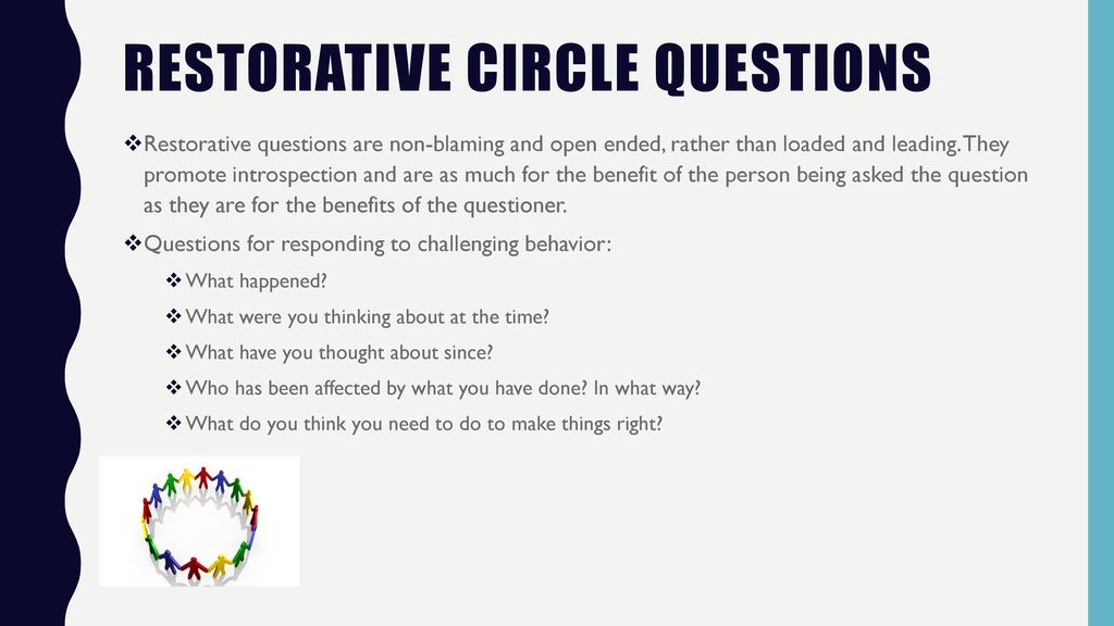 Restorative circle questions for adults Paige vanzant porn onlyfans