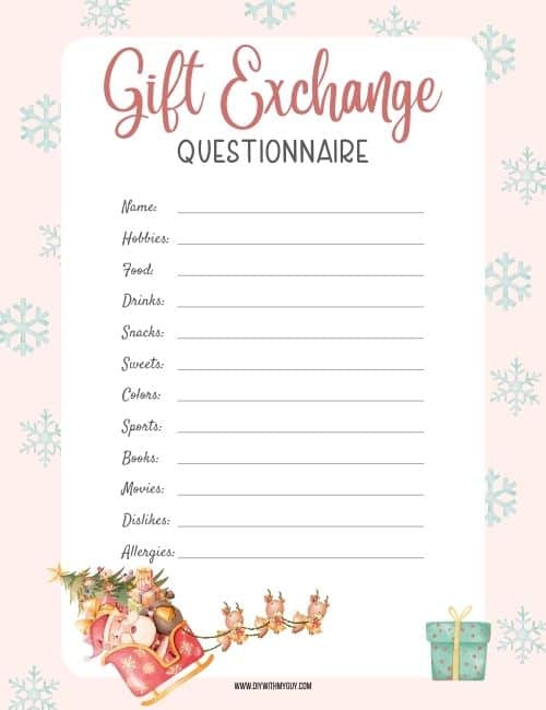 Secret santa questionnaire for adults free Ts_day porn