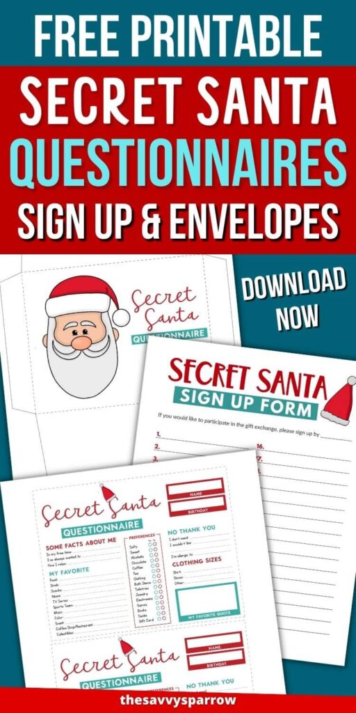 Secret santa questionnaire for adults free Butt webcam