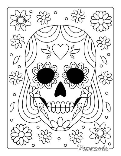 Skull coloring pages for adults printable Milf boobs videos