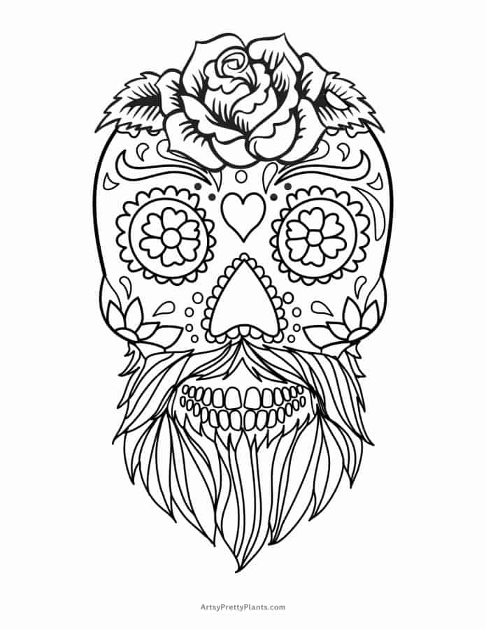 Skull coloring pages for adults printable Ass humping porn
