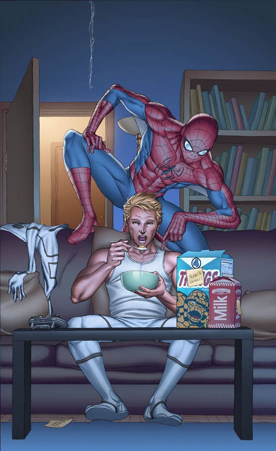 Spiderman cartoon gay porn Weird porn genres