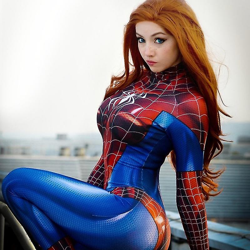 Spiderman costume adult female Pivers island webcam