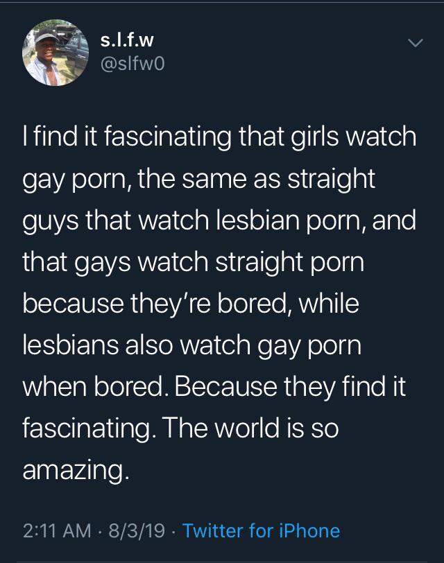 Straight watching gay porn The turning lesbian porn