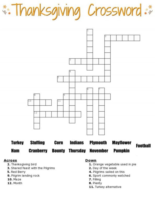 Thanksgiving crossword puzzles for adults Naruto and sasuke fist bumping
