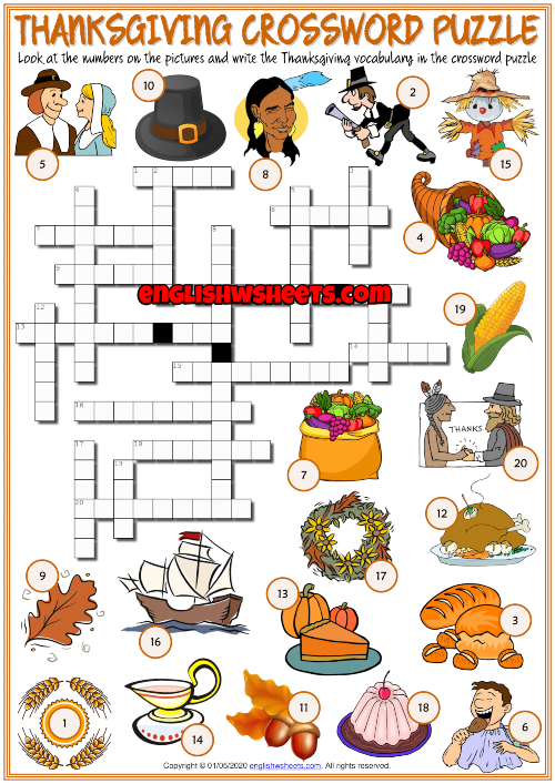 Thanksgiving crossword puzzles for adults Cutegeekie xxx