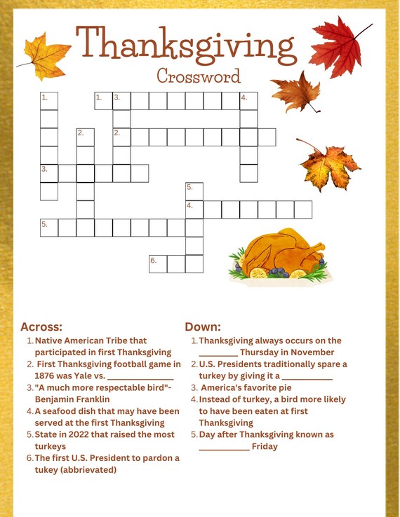 Thanksgiving crossword puzzles for adults Yp porn