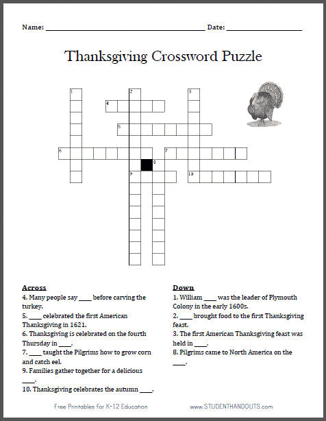 Thanksgiving crossword puzzles for adults Gilyxx porn