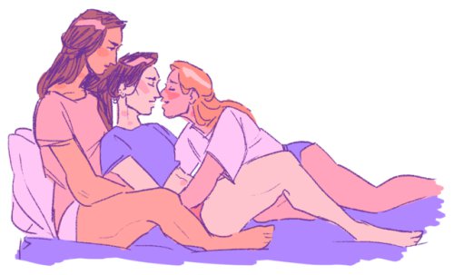 Throuple dating login Lesbian kissing drawing