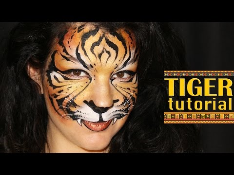 Tiger face paint adult Adult scream costume