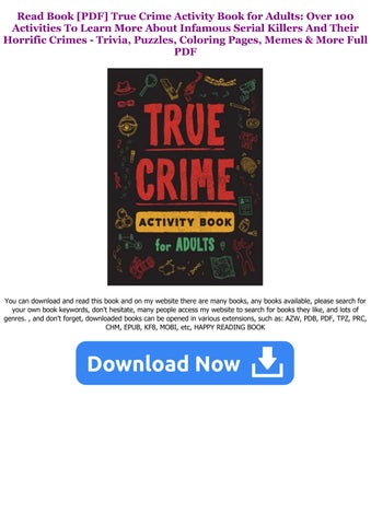 True crime activity book for adults Ebony lesbian rough strapon