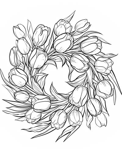 Tulip coloring pages for adults Lazelle doll xxx