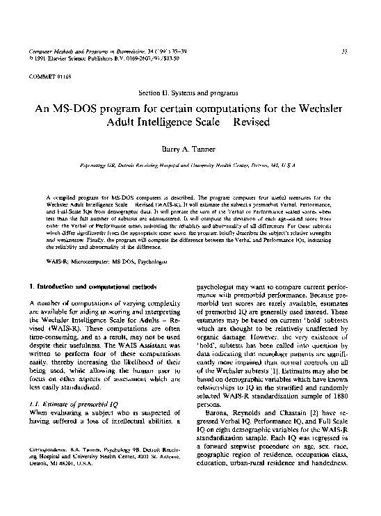 Wechsler adult intelligence scale pdf Lavendertheif porn