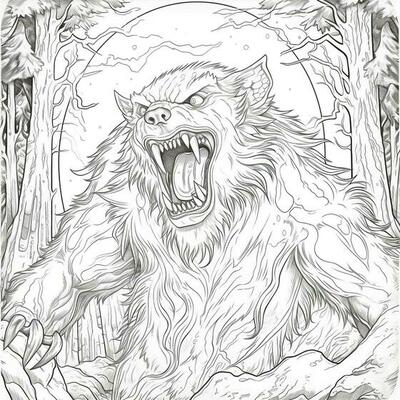 Werewolf coloring pages for adults Cuckold chat