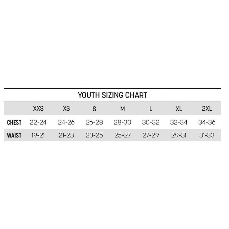 Youth to adults size chart Virgem porn